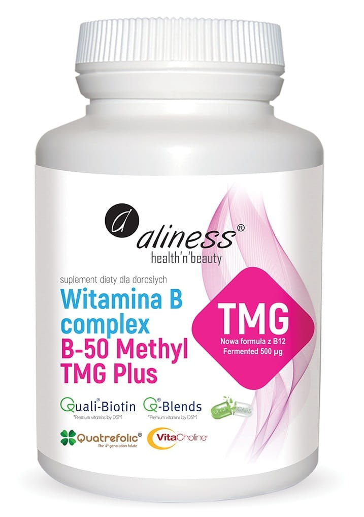 Witamina B complex B-50 METHYL TMG PLUSx 100 VEGE kaps. - Aliness