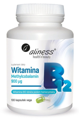 Witamina B12 Methcobalamin 900 µg x 100 VEGE kaps. - Aliness