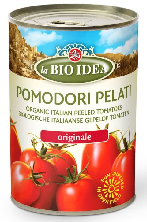 POMIDORY PELATI BEZ SKÓRY W PUSZCE BIO 400 g - LA BIO IDEA