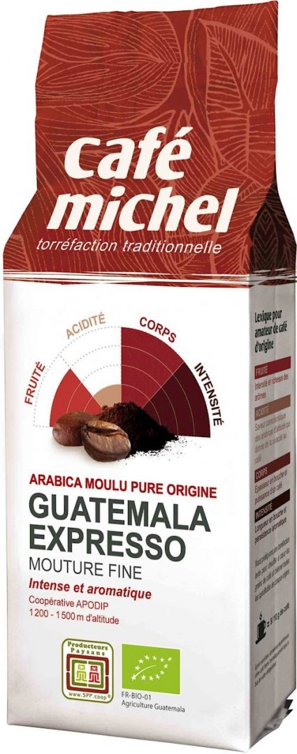 KAWA MIELONA ARABICA 100% ESPRESSO GWATEMALA FAIR TRADE BIO 250 g - CAFE MICHEL