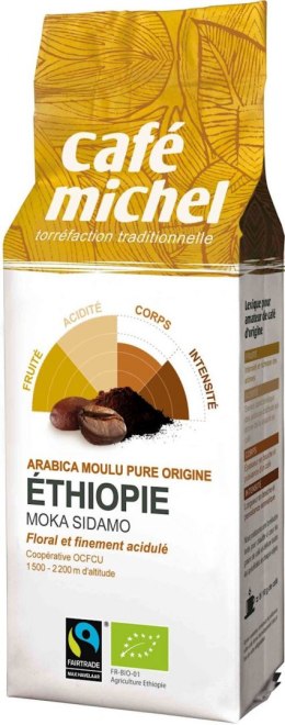 KAWA MIELONA ARABICA 100% MOKA SIDAMO ETIOPIA FAIR TRADE BIO 250 g - CAFE MICHEL