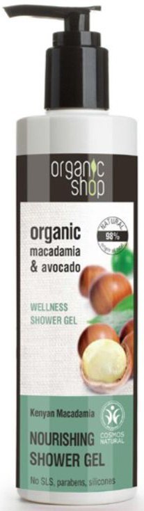 ŻEL POD PRYSZNIC ODŻYWCZY KENIJSKIE ORZECHY MACADAMIA 280 ml - ORGANIC SHOP