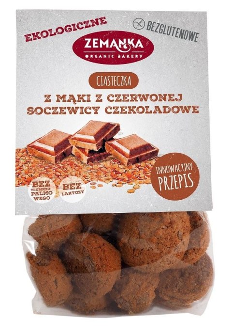 CIASTECZKA Z MĄKI Z CZERWONEJ SOCZEWICY CZEKOLADOWE BEZGLUTENOWE BIO 100 g - ZEMANKA