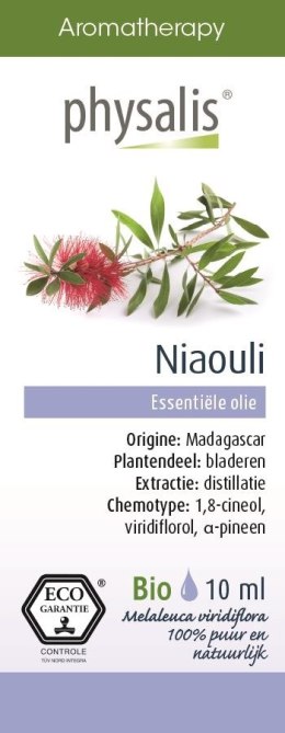 OLEJEK ETERYCZNY Z NIAOULI (MELALEUCA VIRIDIFLORA) EKO 10 ml - PHYSALIS