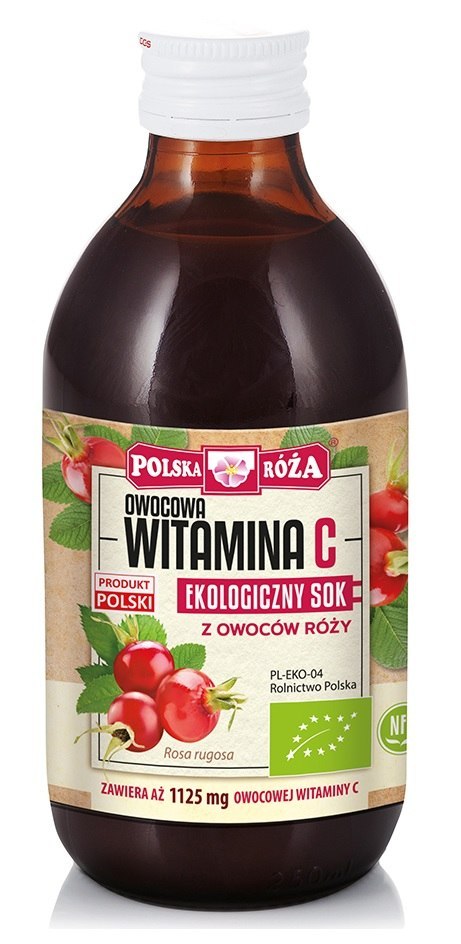 SOK Z OWOCÓW RÓŻY BIO 250 ml - POLSKA RÓŻA