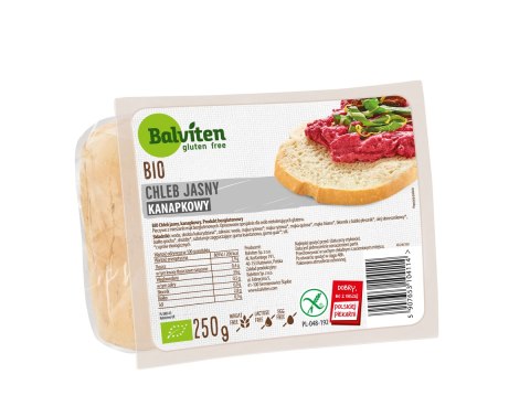 CHLEB JASNY KANAPKOWY BEZGLUTENOWY BIO 250 g - BALVITEN