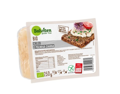 CHLEB Z PEŁNEGO ZIARNA BEZGLUTENOWY BIO 250 g - BALVITEN