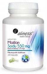Maślan Sodu 550 mg (Kwas masłowy 170 mg) x 100 VEGE kaps. - Aliness