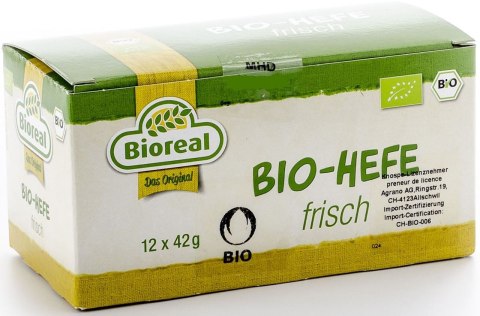 Przecena DROŻDŻE ŚWIEŻE BIO 504 g (12 x 42 g) - BIOREAL