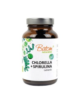 CHLORELLA + SPIRULINA TABLETKI BIO 120 g (1 TABLETKA = 400 mg) - BATOM