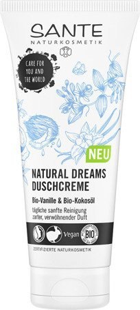 KREM POD PRYSZNIC NATURAL DREAMS WANILIA I OLEJEK KOKOSOWY ECO 200 ml - SANTE