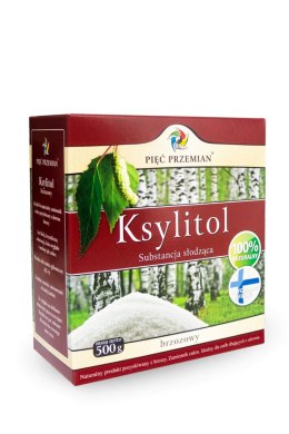 KSYLITOL (PUDEŁKO PAPIEROWE) 500 g - PIĘĆ PRZEMIAN