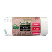 WORKI NA ODPADY BIO I ZMIESZANE (KOMPOSTOWALNE) 35 L 15 szt - FROGGY (GREENBAG)