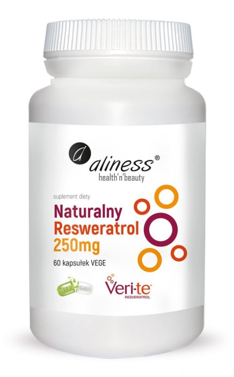 Naturalny Resweratrol Veri-Te 250mg x 60 Vege caps. - Aliness