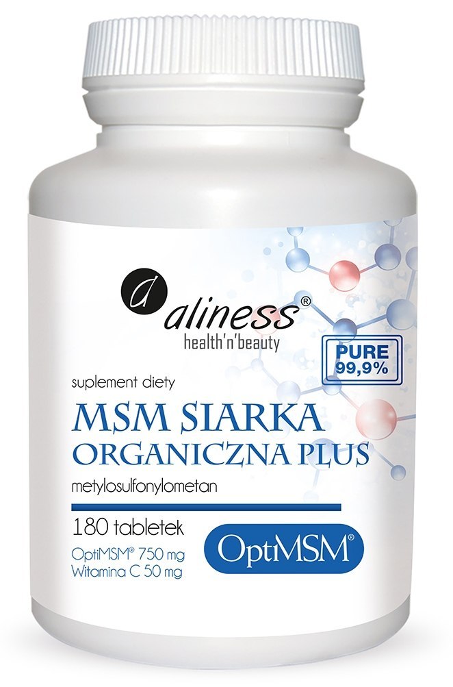 OptiMSM® siarka Organiczna PLUS x 180 tabletek - Aliness