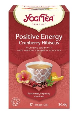 HERBATKA POZYTYWNA ENERGIA ŻURAWINA - HIBISKUS BIO (17 x 1,8 g) 30,6 g - YOGI TEA