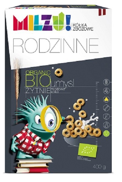 KÓŁKA ŻYTNIO-OWSIANE Z MIODEM "UMYSŁ" BIO 400 g - MILZU