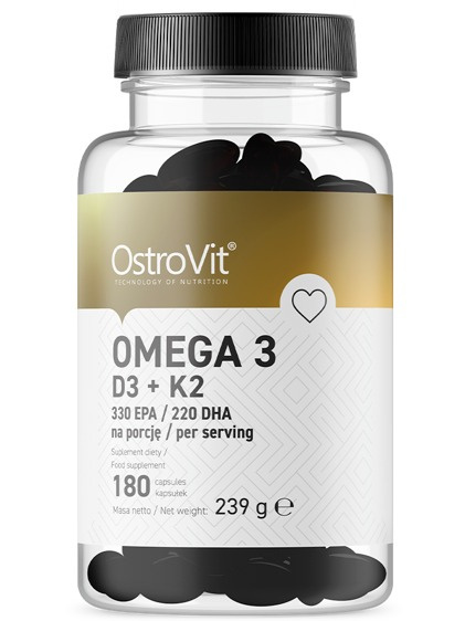 OSTROVIT OMEGA 3 D3+K3 180 KAPS