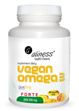 Vegan Omega3 FORTE DHA 500mg x 60 - Aliness
