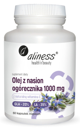 Olej z nasion ogórecznika 20%/35% 1000 mg x 60 caps - Aliness