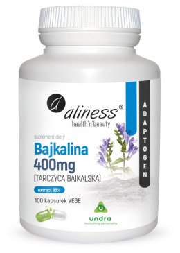Bajkalina Tarczyca bajkalska Extract 85% 400 mg x 100 Vege caps. Aliness