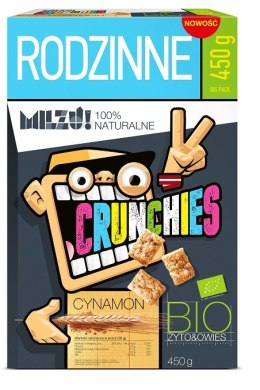 CRUNCHIES ŻYTNIO - OWSIANE Z CYNAMONEM BIO 450 g - MILZU