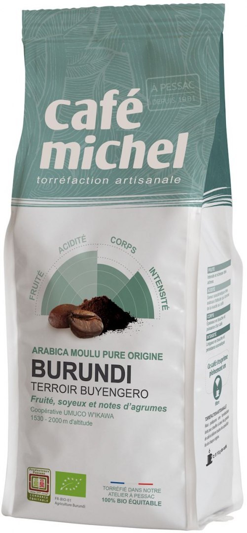 KAWA MIELONA ARABICA 100 % BURUNDI FAIR TRADE BIO 250 g - CAFE MICHEL