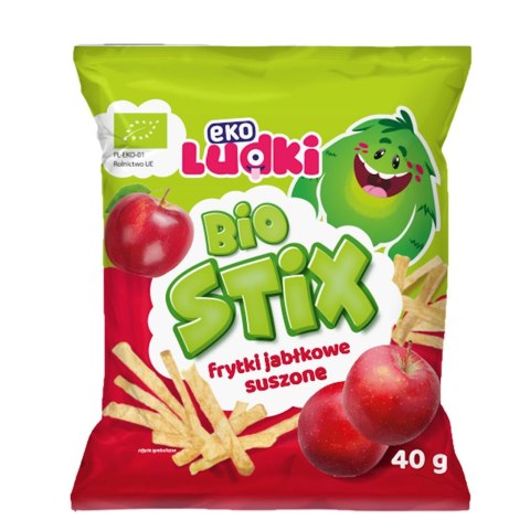 FRYTKI (SŁUPKI) JABŁKOWE SUSZONE BIO 40 g - EKOLUDKI