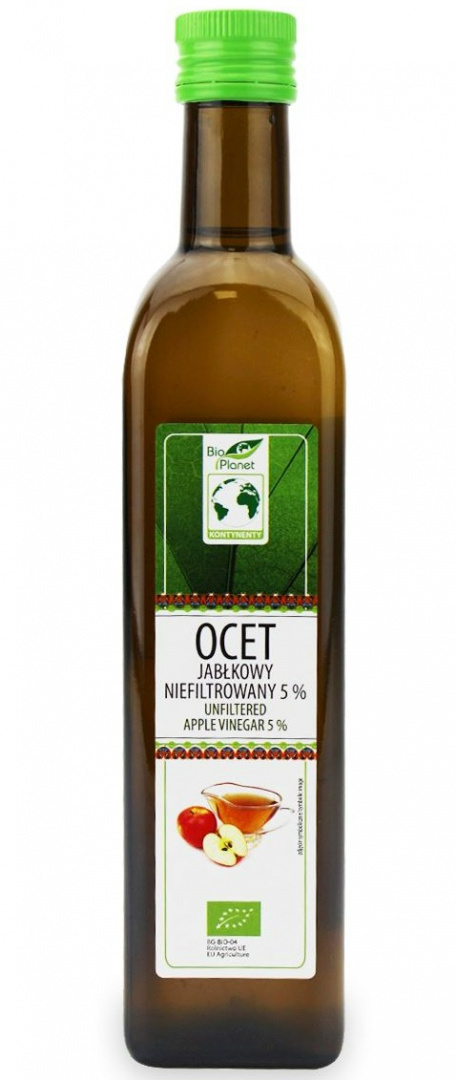 OCET JABŁKOWY NIEFILTROWANY BIO 5 % 500 ml - BIO PLANET