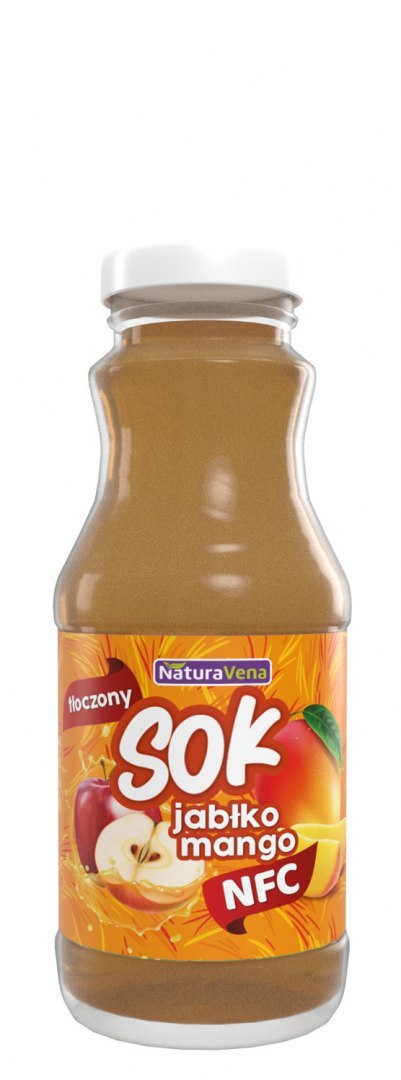 SOK JABŁKOWY Z DODATKIEM PUREE Z MANGO NFC 250 ml - NATURAVENA