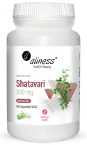 Shatavari ekstrakt 30% 500 mg x 100 Vege caps. - Aliness