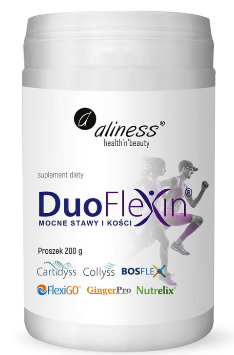 Duoflexin 200 g, mocne stawy i kości 100% natural 200 g proszek - Aliness