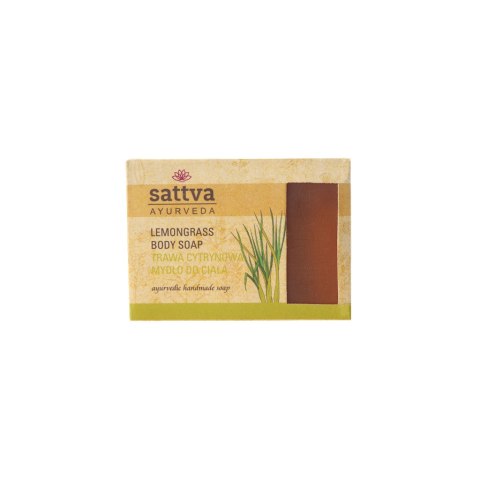 MYDŁO W KOSTCE DO CIAŁA TRAWA CYTRYNOWA 125 g - SATTVA