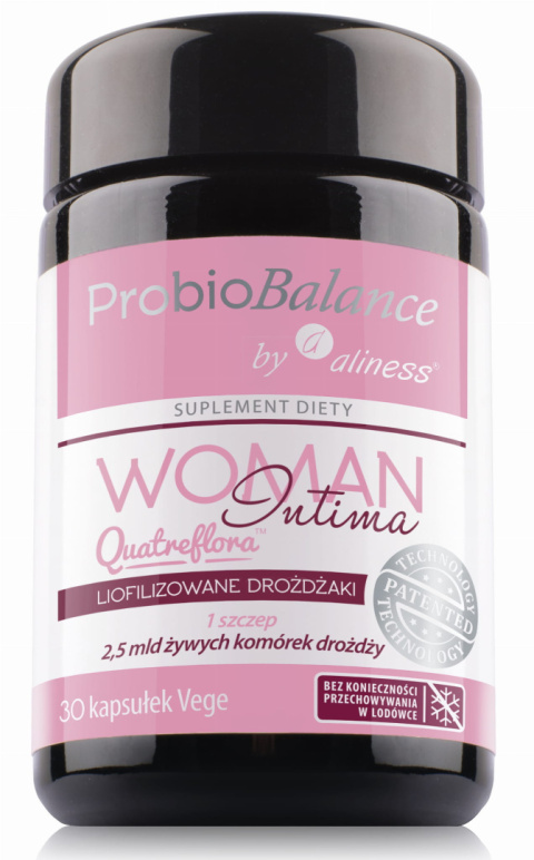 ProbioBALANCE, Woman Intima Quatreflora 2,5 mld x 30 vege caps. - Aliness