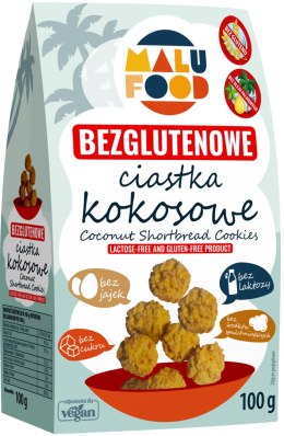 CIASTKA KOKOSOWE BEZ CUKRU BEZGLUTENOWE 100 g - MALU FOOD