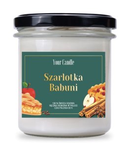 ŚWIECA SOJOWA ZAPACHOWA SZARLOTKA BABUNI 300 ml - YOUR CANDLE (PRODUKT SEZONOWY)