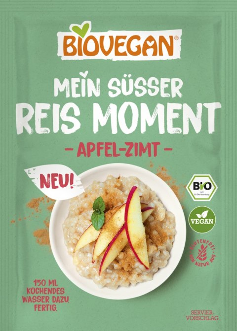 DESER RYŻOWY INSTANT Z JABŁKIEM I CYNAMONEM BEZGLUTENOWY BIO 58 g - BIOVEGAN