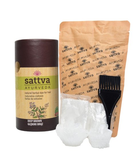 HENNA GŁĘBOKI BRĄZ ECO 150 g - SATTVA