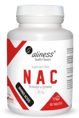 NAC N-Acetyl-L-Cysteine 190 mg x 100 tab. Aliness