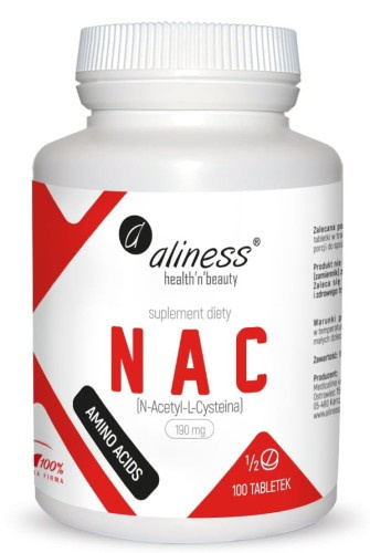 NAC N-Acetyl-L-Cysteine 190 mg x 100 tab. Aliness