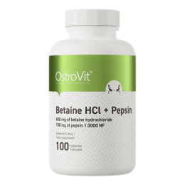 OstroVit Betaina HCl + Pepsyna 100 kapsułek