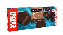 CIASTKA KAKAOWE Z KREMEM O SMAKU BROWNIE W CZEKOLADZIE DESEROWEJ BEZ DODATKU CUKRU 128 g - PURE&GOOD