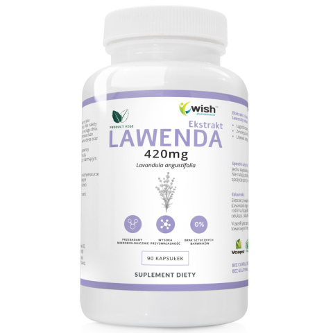 WISH LAWENDA EKSTRAKT 420MG 90 KAPSUŁEK VEGE