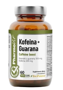 KOFEINA + GUARANA 60 KAPSUŁEK - PHARMOVIT (CLEAN LABEL)