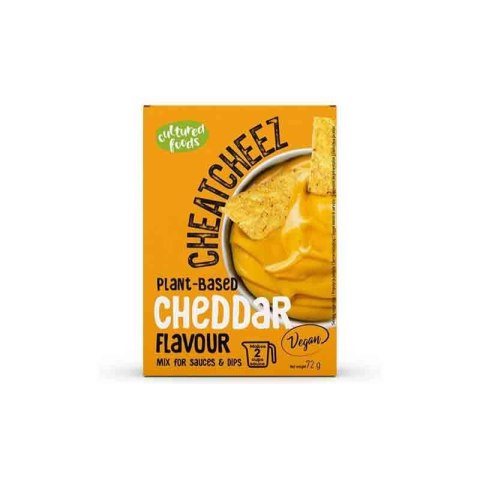 MIESZANKA NA WEGAŃSKI SOS LUB DIP O SMAKU SERA CHEDDAR BEZGLUTENOWY 72 g - CULTURED FOODS