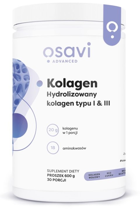 OSAVI KOLAGEN HYDROLIZOWANY TYPU I & III 600G