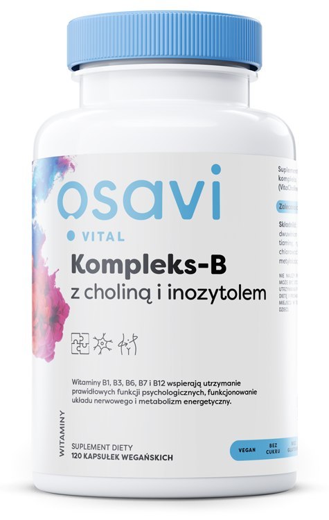 OSAVI KOMPLEKS-B Z CHOLINĄ I INOZYTOLEM 120 VEGAN CAPS