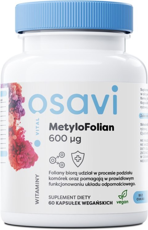 OSAVI METYLOFOLIAN 600MCG 60 VEGAN CAPS 30-09-2024