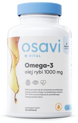 OSAVI OMEGA-3 OLEJ RYBI MOLECULARLY DISTILLED 1000MG CYTRYNA 120 SOFTGELS