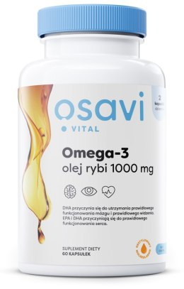 OSAVI OMEGA-3 OLEJ RYBI MOLECULARLY DISTILLED 1000MG CYTRYNA 60 SOFTGELS